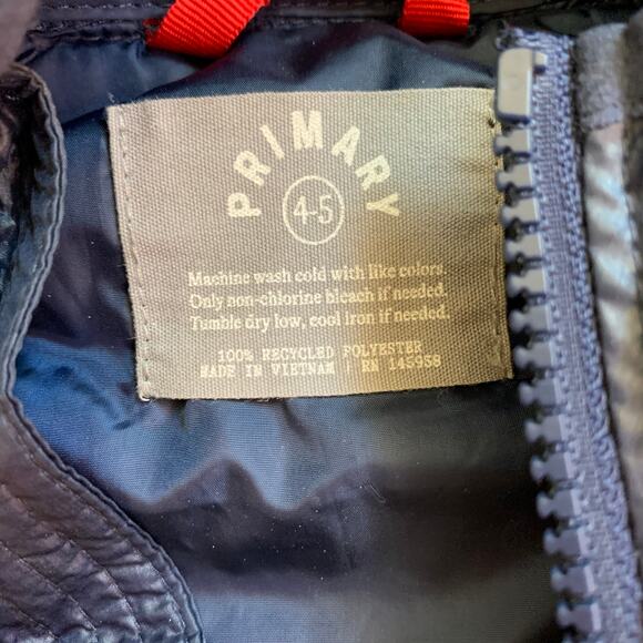 Primary Rainbow Puffer Jacket 4/5 Years - Picture 2 of 9